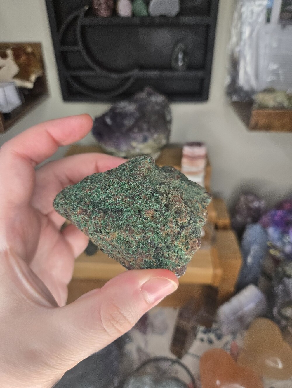 Malachite Hematite Smoky Quartz Crystal Specimen From Mexico